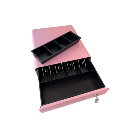 ลิ้นชักเก็บเงิน EASYPRINT รุ่น CD-335 สีชมพู 4 ช่องธนบัตรขนาดใหญ่ 4 ช่องเหรียญ RJ11 12/24V_3